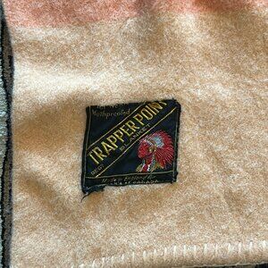 Trapper Point Vintage Wool Point Blanket Made in England for Eaton's